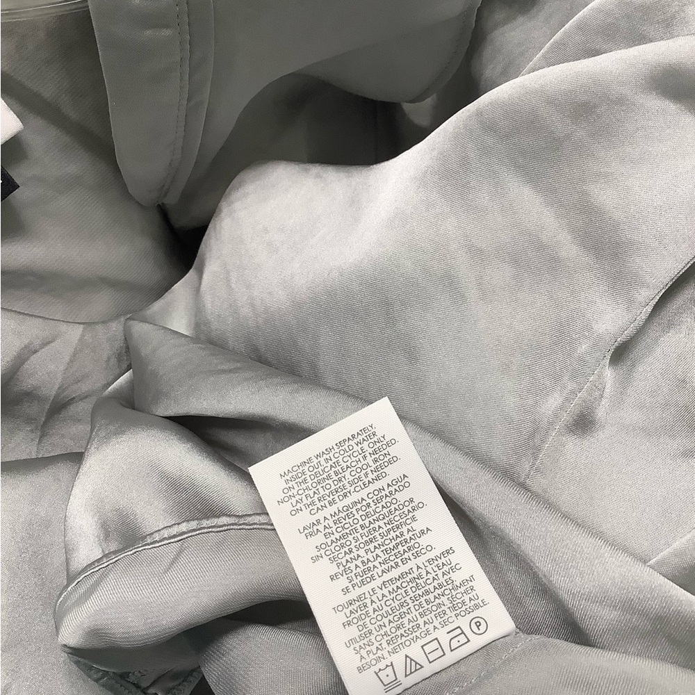 CAbi Shimmering Silver Ruffle Top Small - Picture 7 of 8